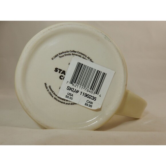 Starbucks 2009 Two Tone with Fall Autumn Colored Tree 12oz Coffee Mug - Picture 4 of 5